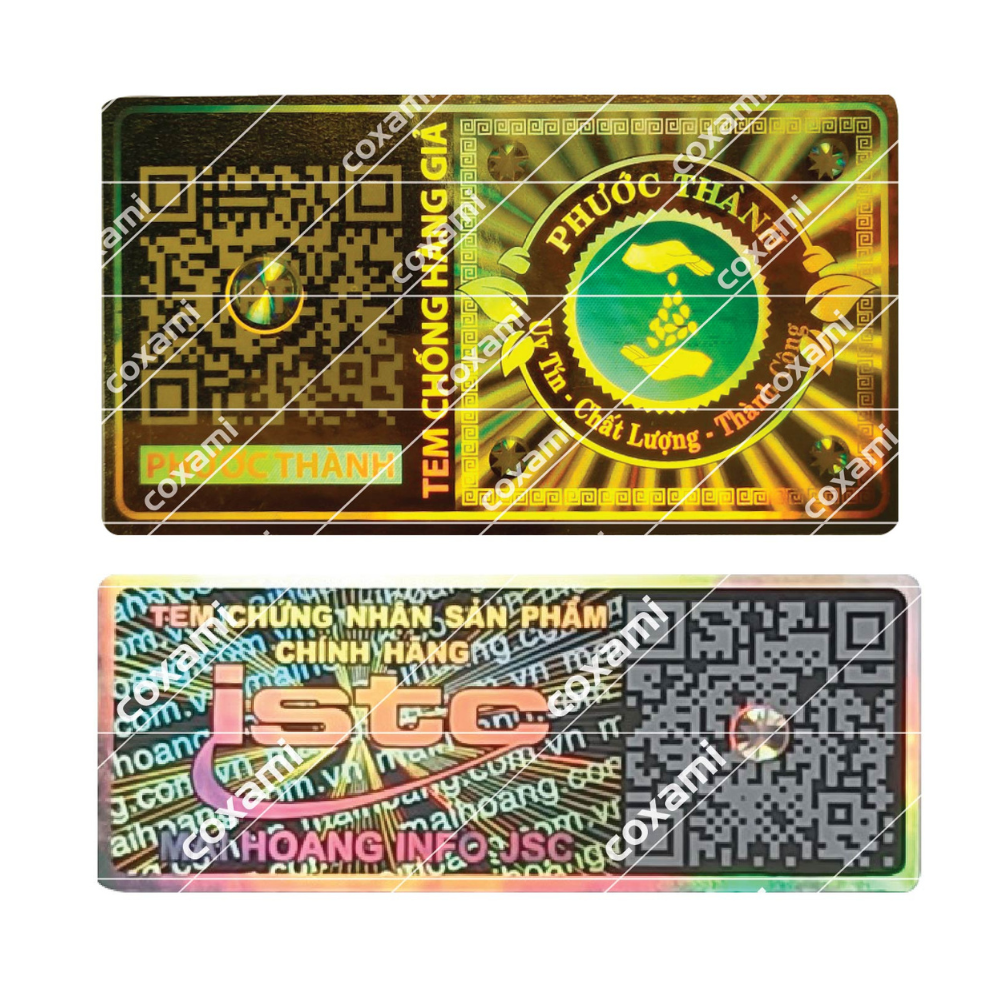 Tem hologram QR chong gia